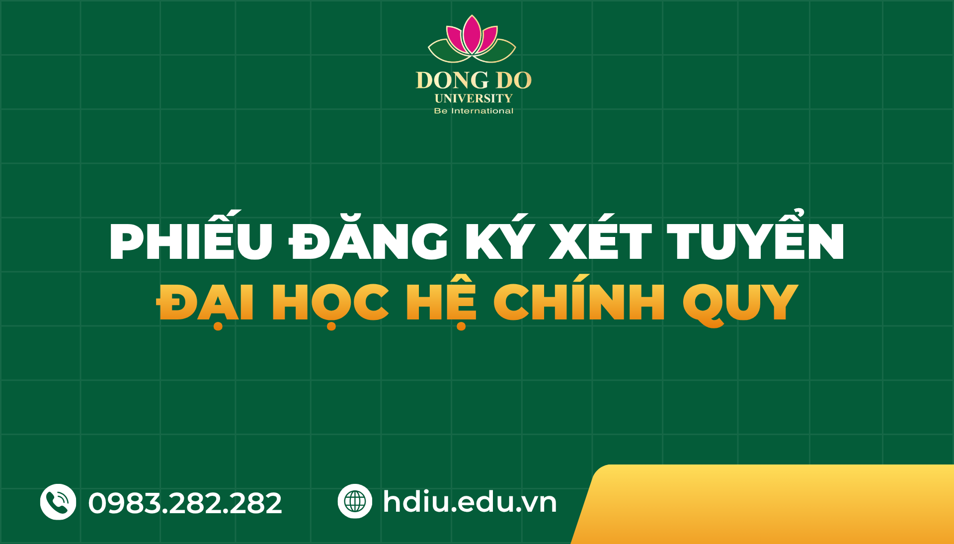 Phiếu đăng ký xét tuyển đại học chính quy