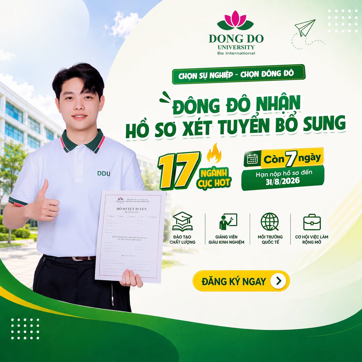 Thông báo tuyển sinh bổ sung đợt 2 trình độ Đại học chính quy năm 2026