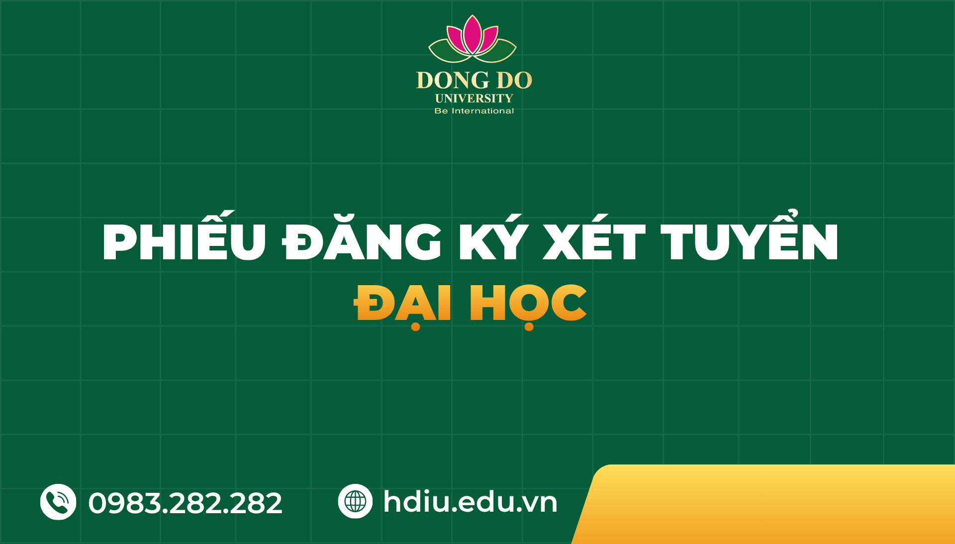 Phiếu Đăng ký Xét tuyển Đại học